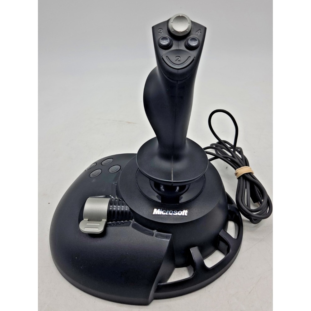 Microsoft Sidewinder Precision 2 Joystick USB Flight Controller PC Gaming Black